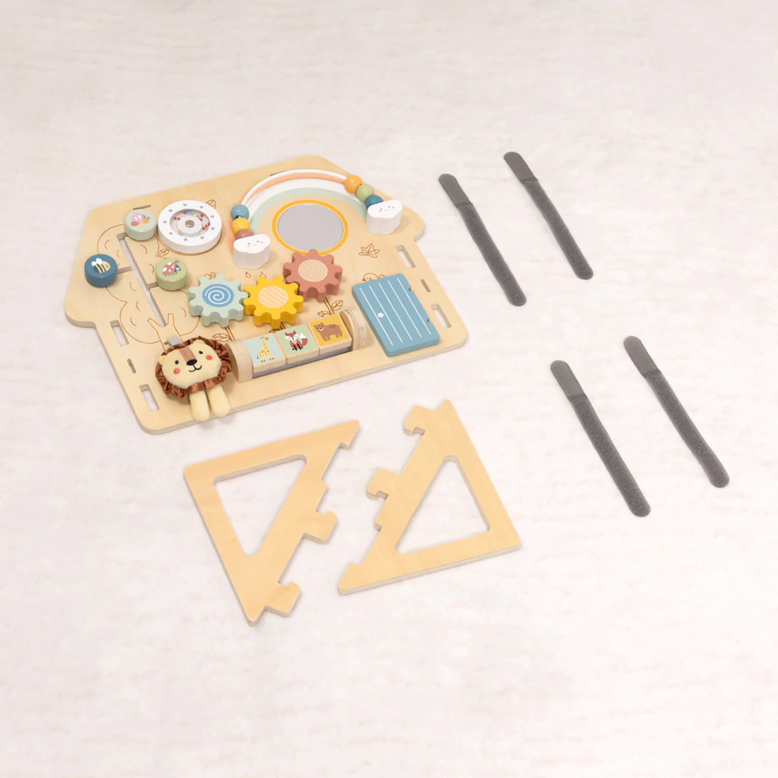 2-in-1 აქტივობის დაფა – ხის საგანმანათლებლო სათამაშო