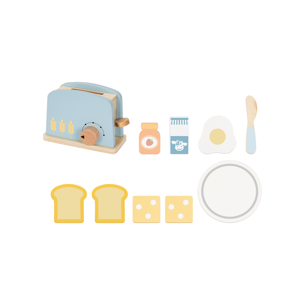 ტოსტერის ნაკრები – ხის როლური სათამაშო კომპლექტი