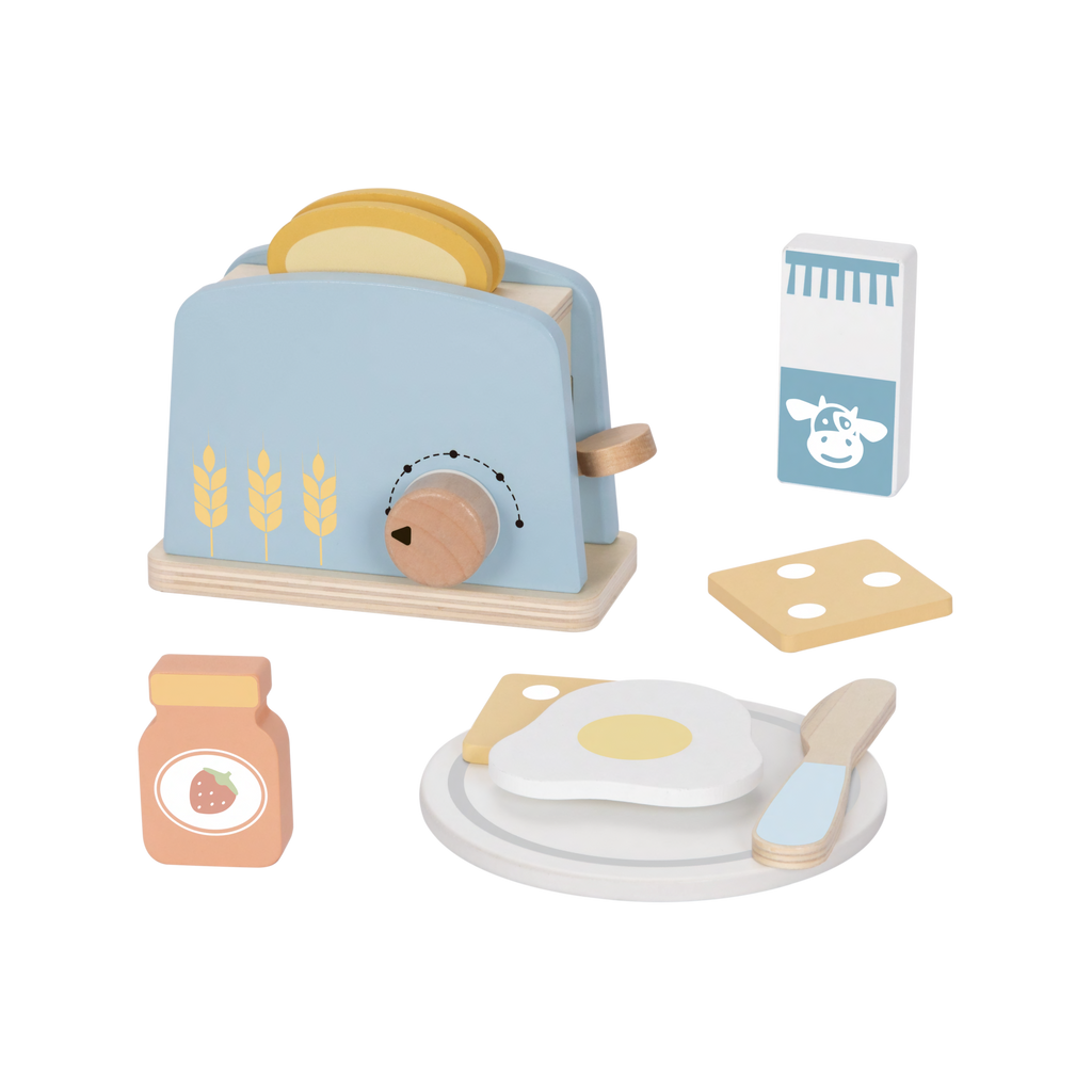 ტოსტერის ნაკრები – ხის როლური სათამაშო კომპლექტი