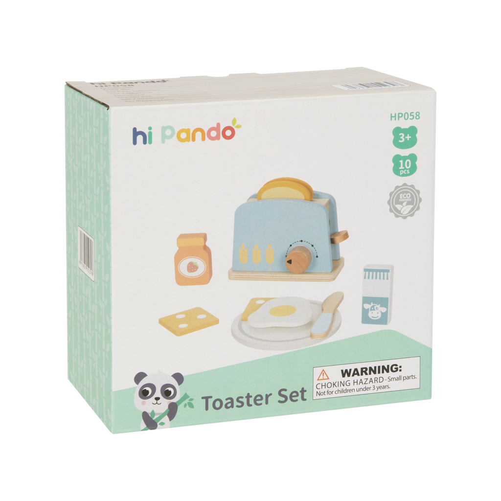 ტოსტერის ნაკრები – ხის როლური სათამაშო კომპლექტი