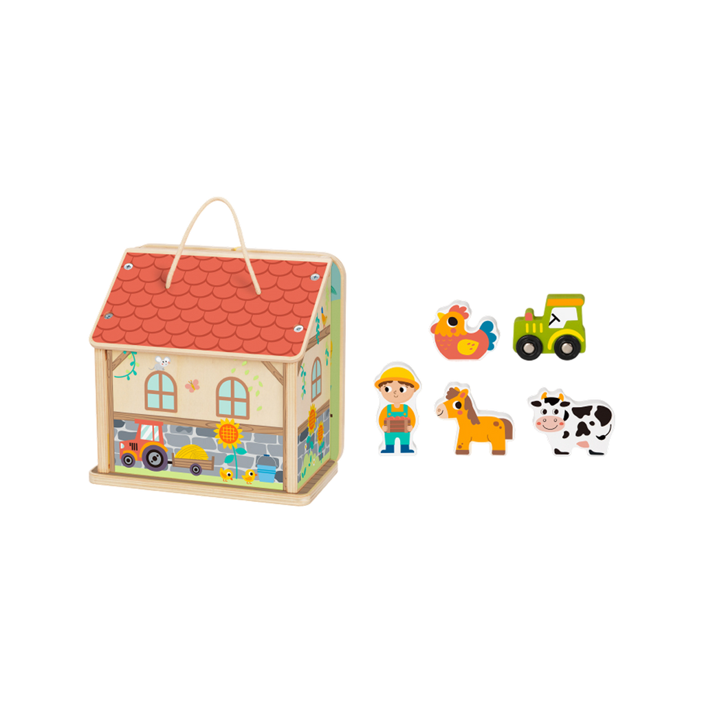 კეცვადი ფერმა – ხის როლური სათამაშო კომპლექტი