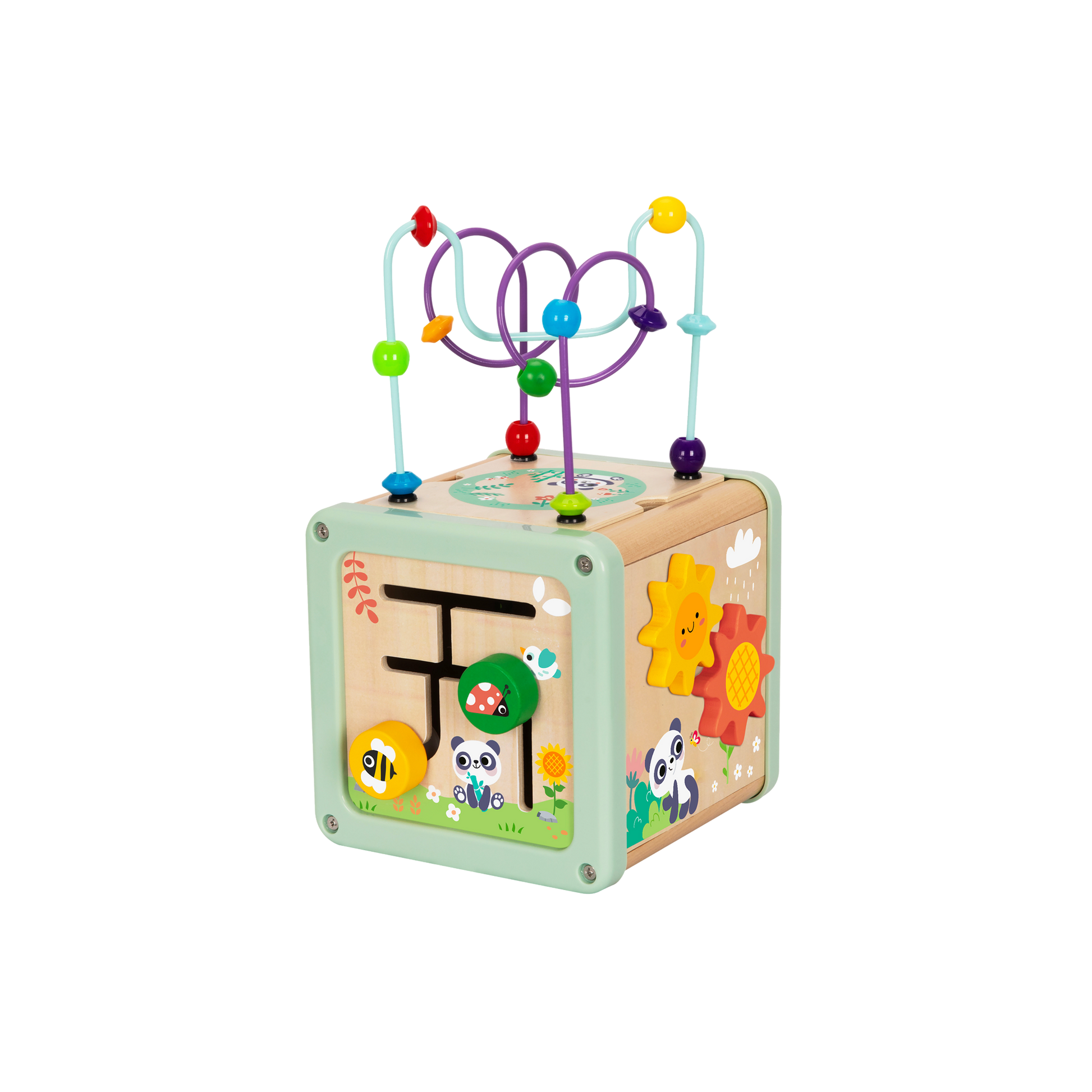 Play Cube – Wooden Montessori Activity Cube