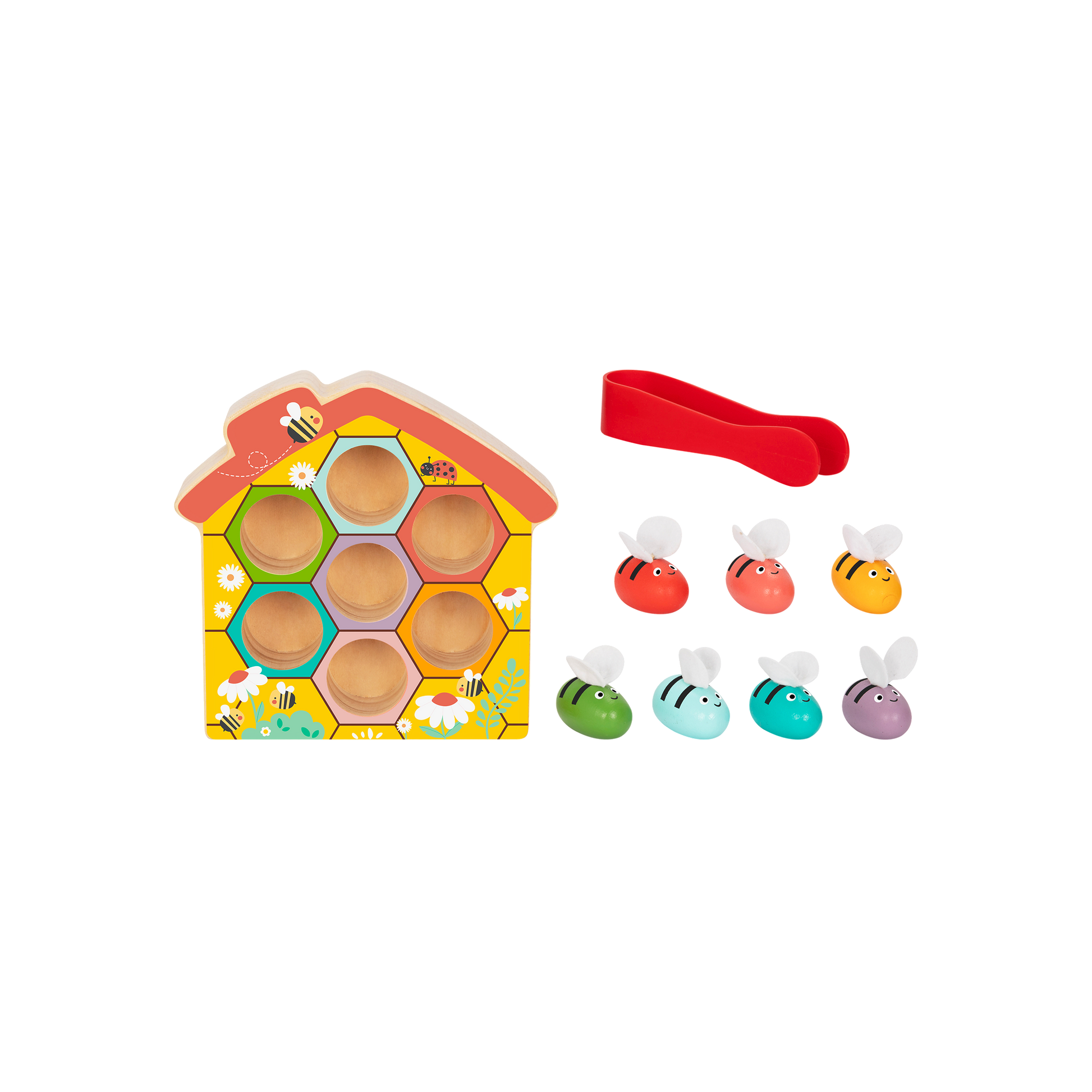 Beehive Play Set – ხის Montessori ფუტკრის სკის სათამაშო