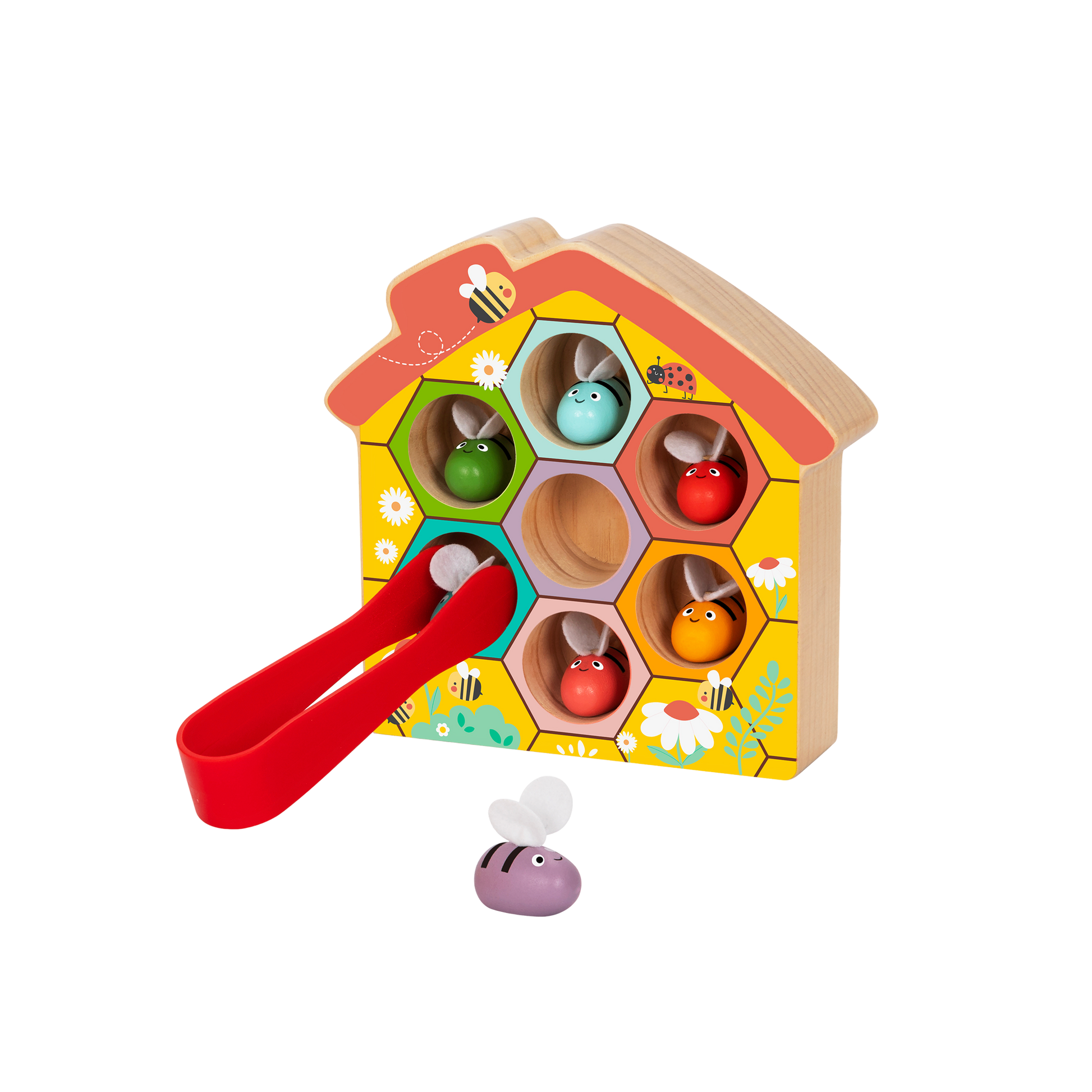 Beehive Play Set – ხის Montessori ფუტკრის სკის სათამაშო