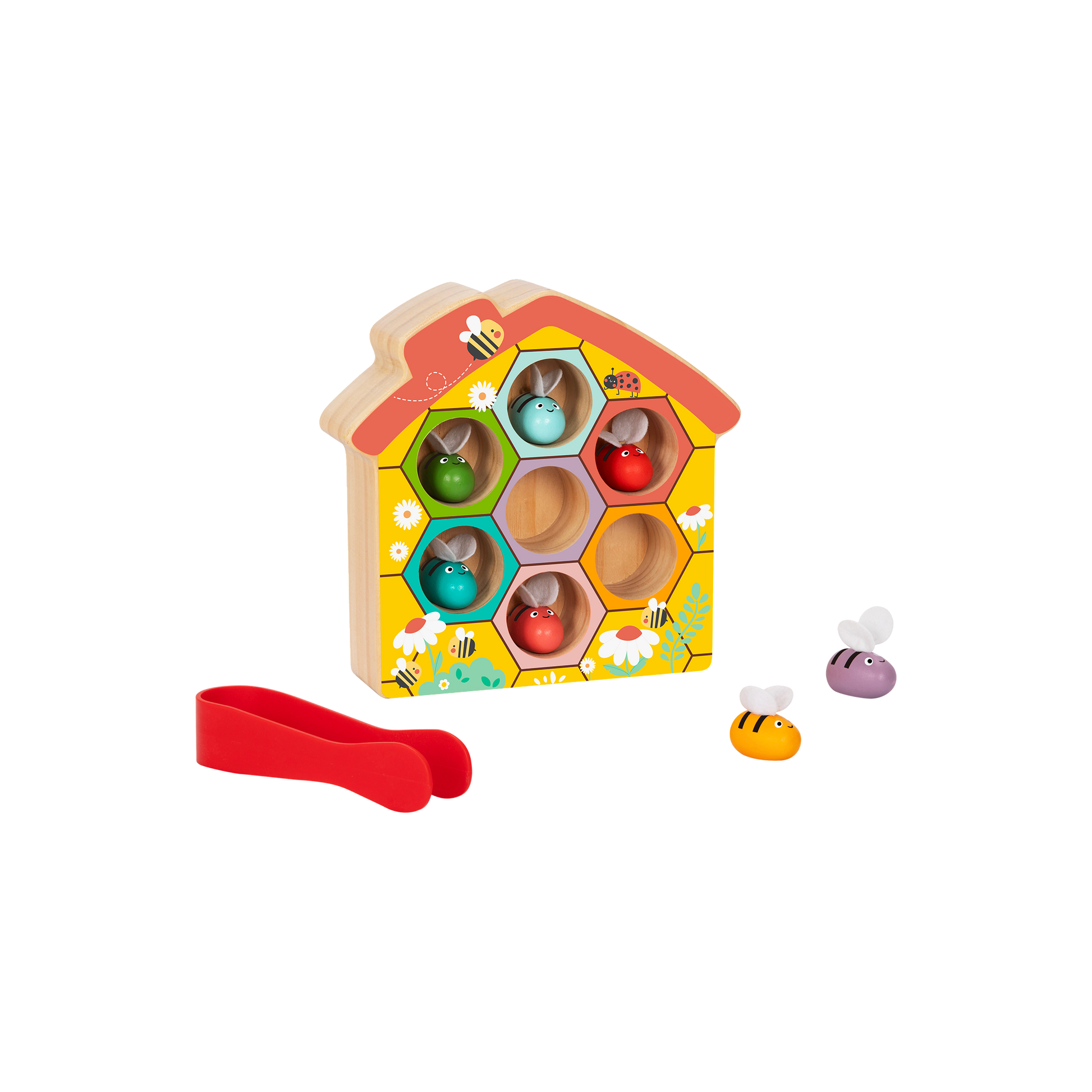 Beehive Play Set – ხის Montessori ფუტკრის სკის სათამაშო