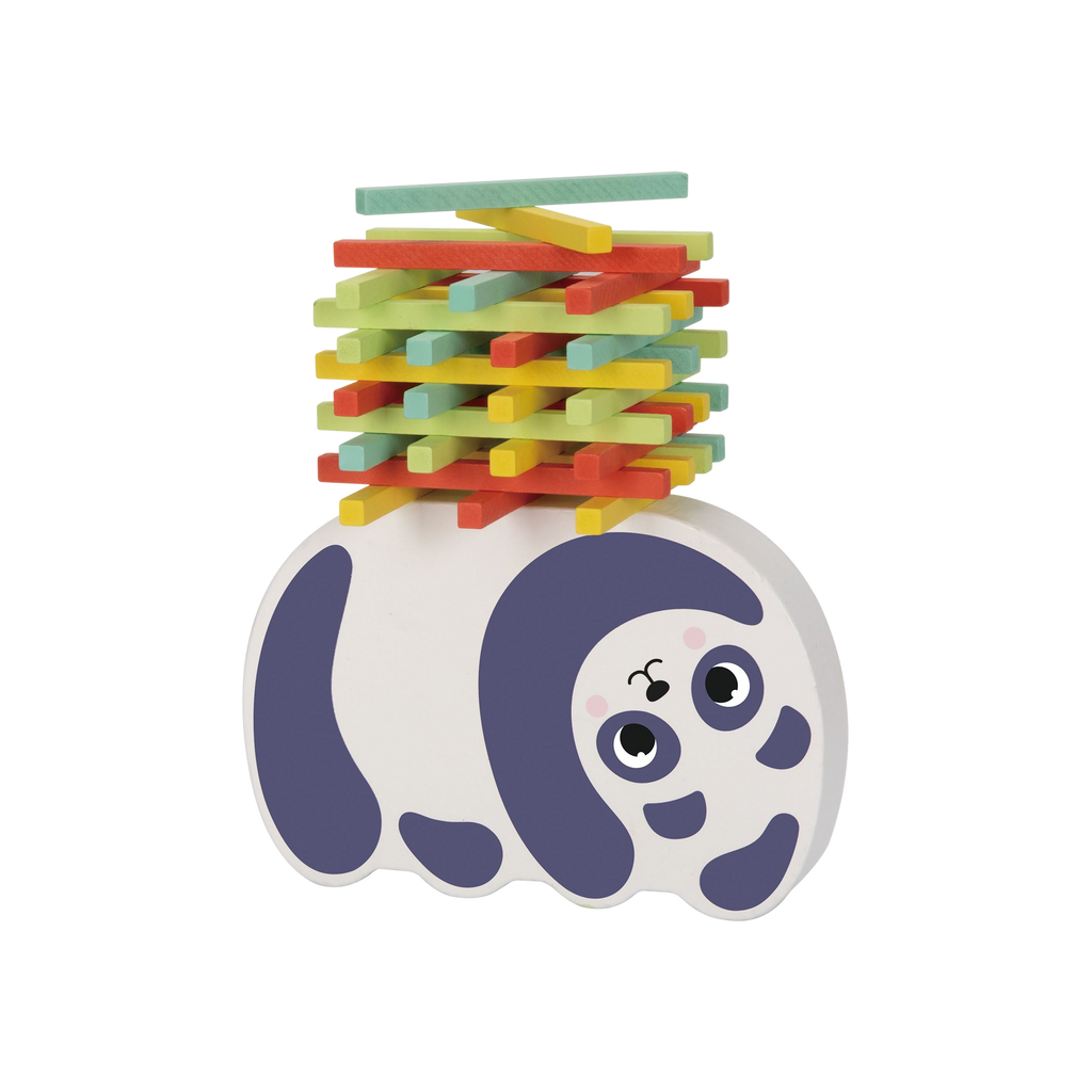 Wooden Panda Balancing Game