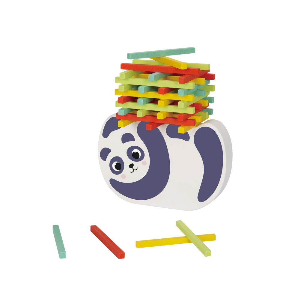 Wooden Panda Balancing Game