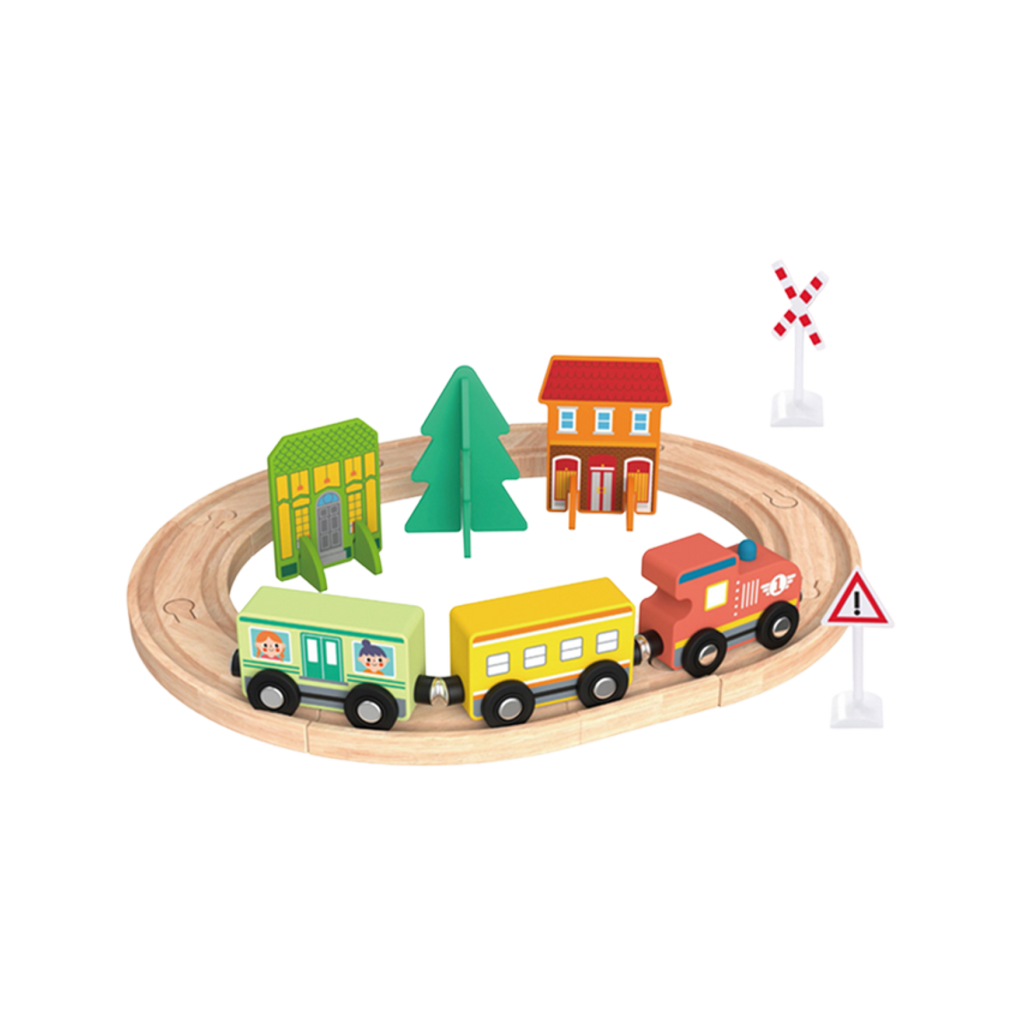 Town Train Set – Wooden Educational Toy