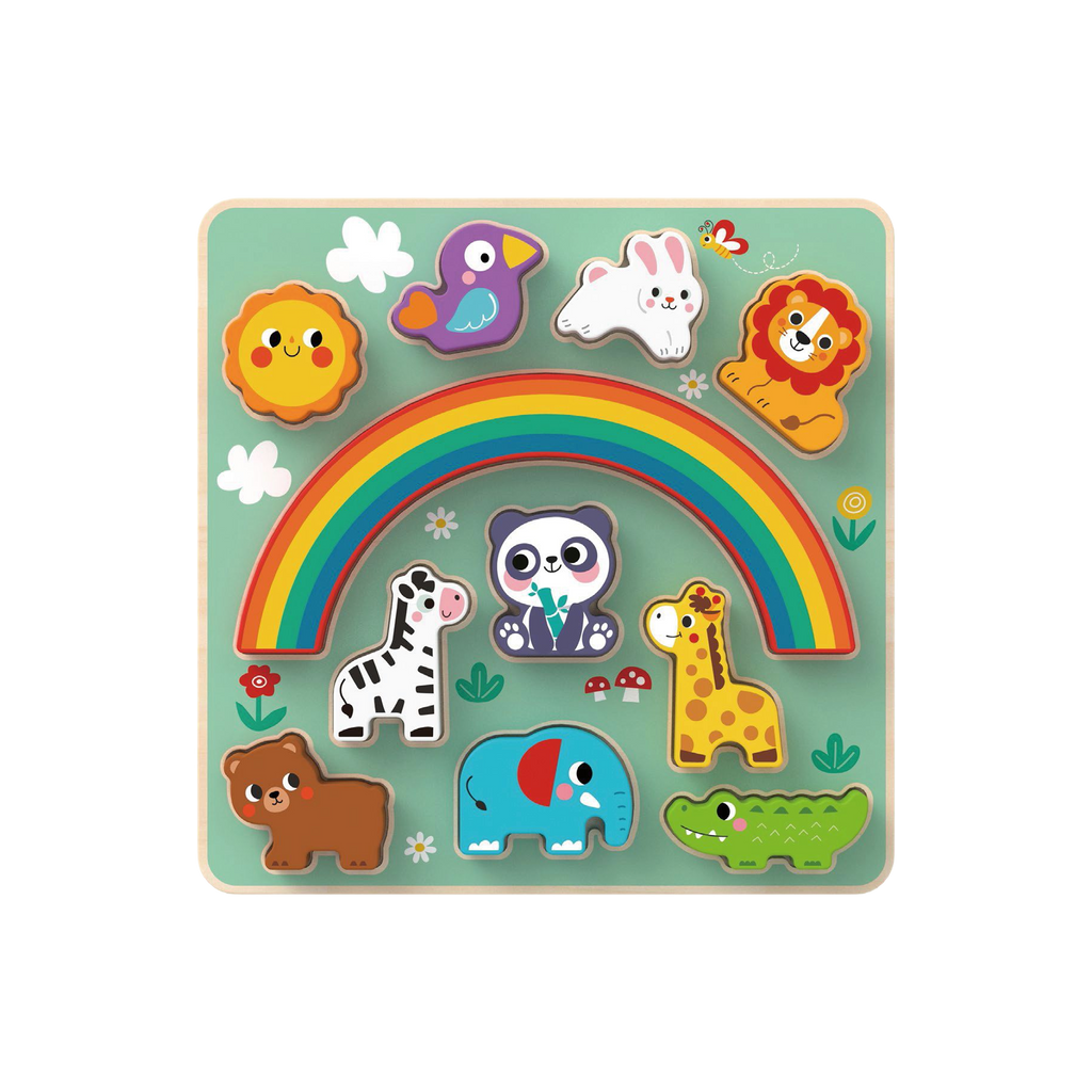 Wooden Animal Puzzle and Balancing Game