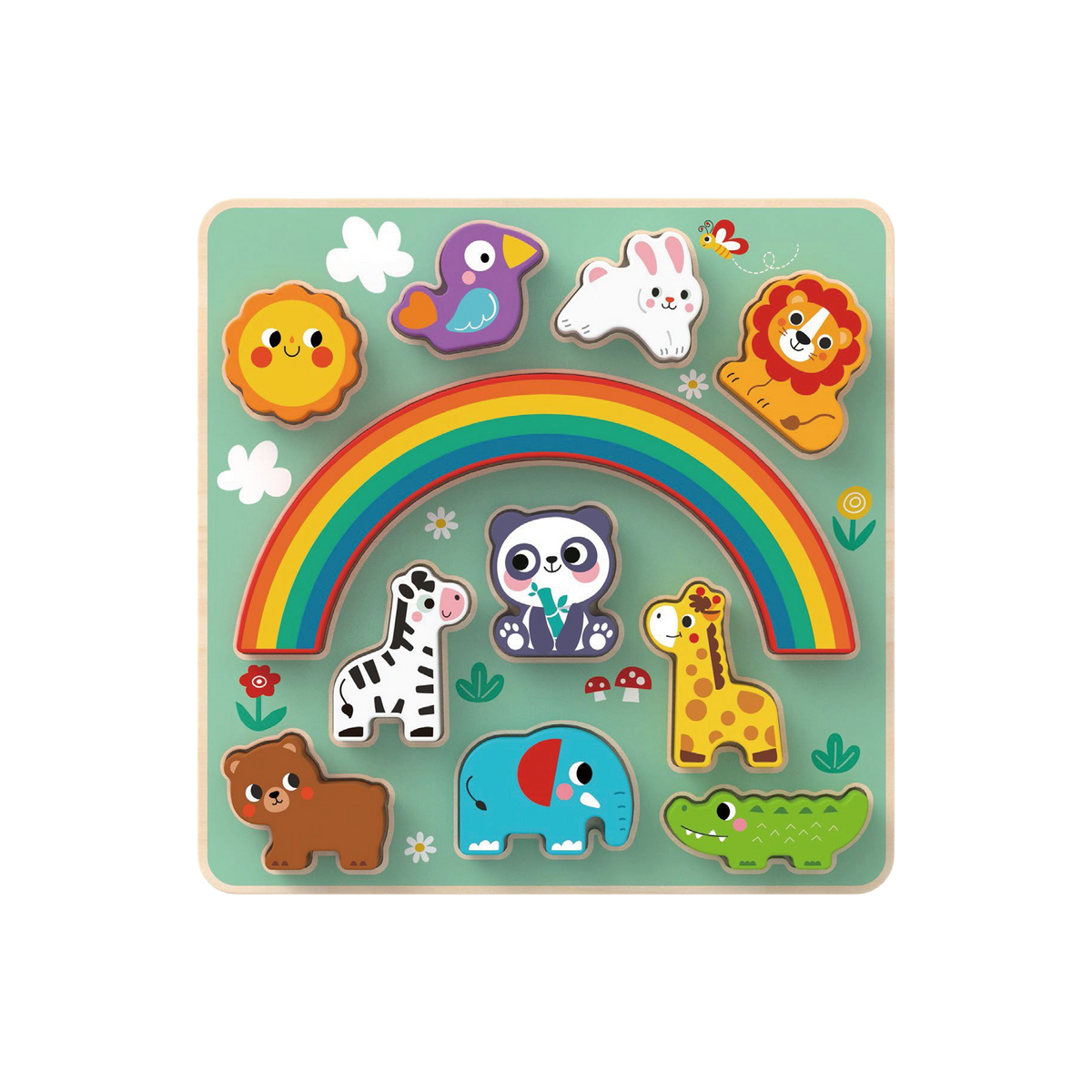 Wooden Animal Puzzle and Balancing Game