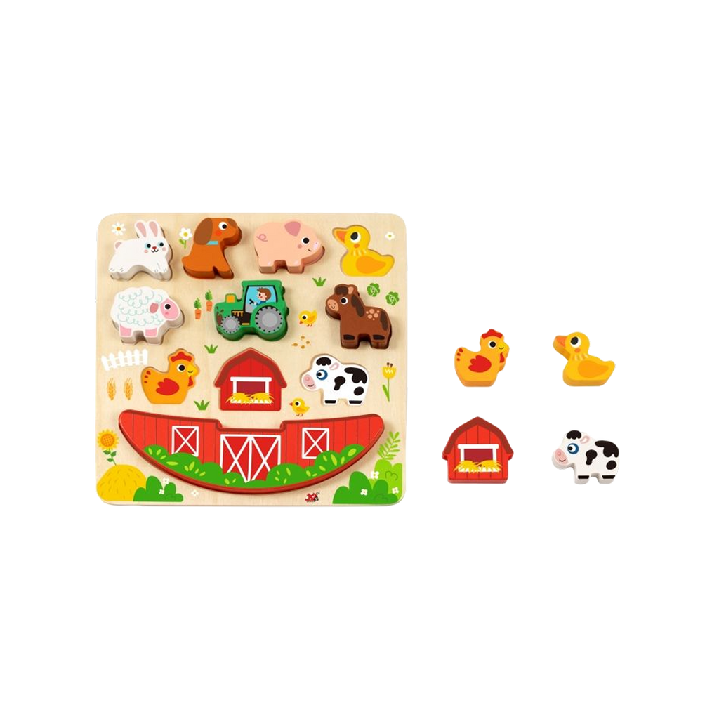 Wooden Farm Puzzle & Balancing Game