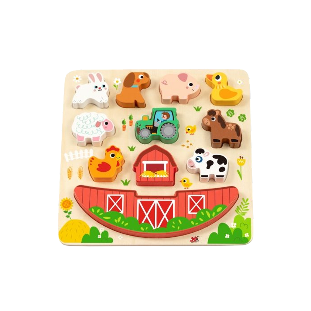 Wooden Farm Puzzle & Balancing Game