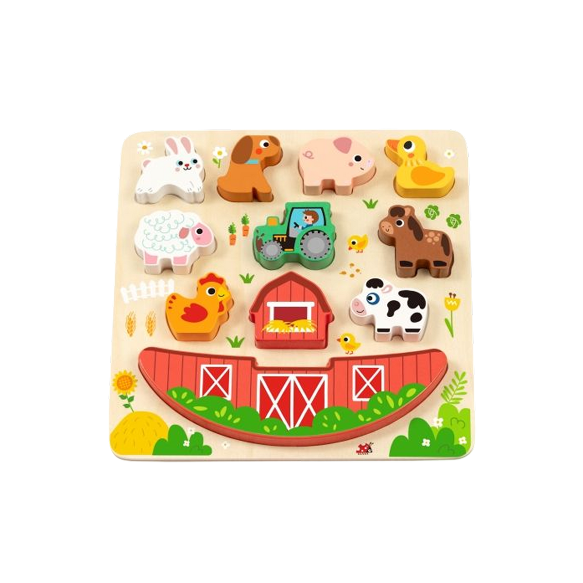 Wooden Farm Puzzle & Balancing Game