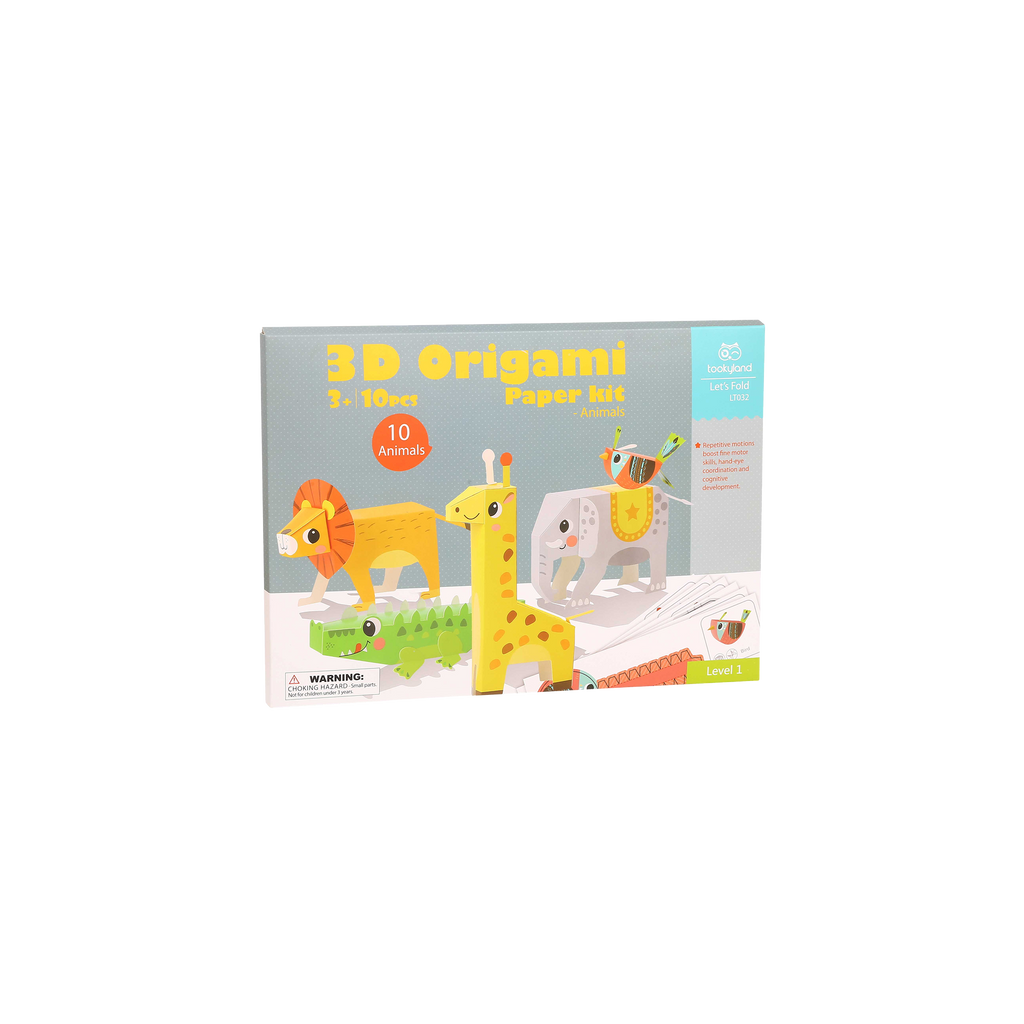 3D Origami Paper Kit – Animals — “Create Your Own 3D Animal World”