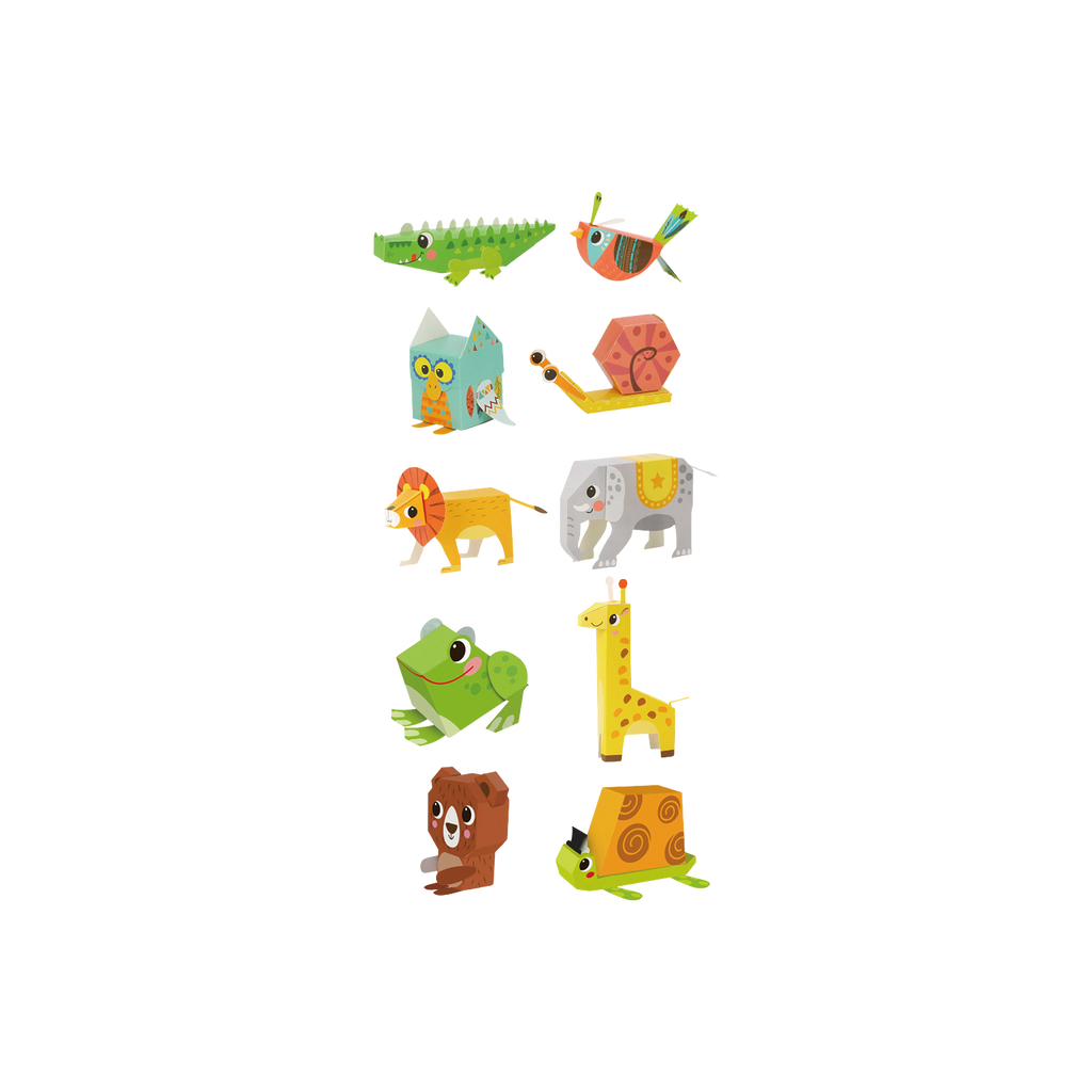 3D Origami Paper Kit – Animals — “Create Your Own 3D Animal World”
