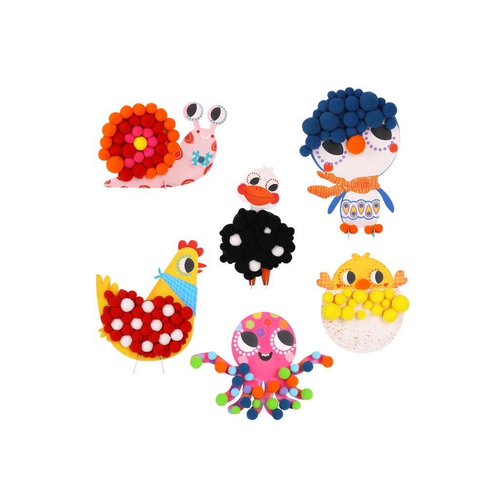 Pom-Pom Character Kit — ფუმფულა პერსონაჟების შემოქმედებითი ნაკრები