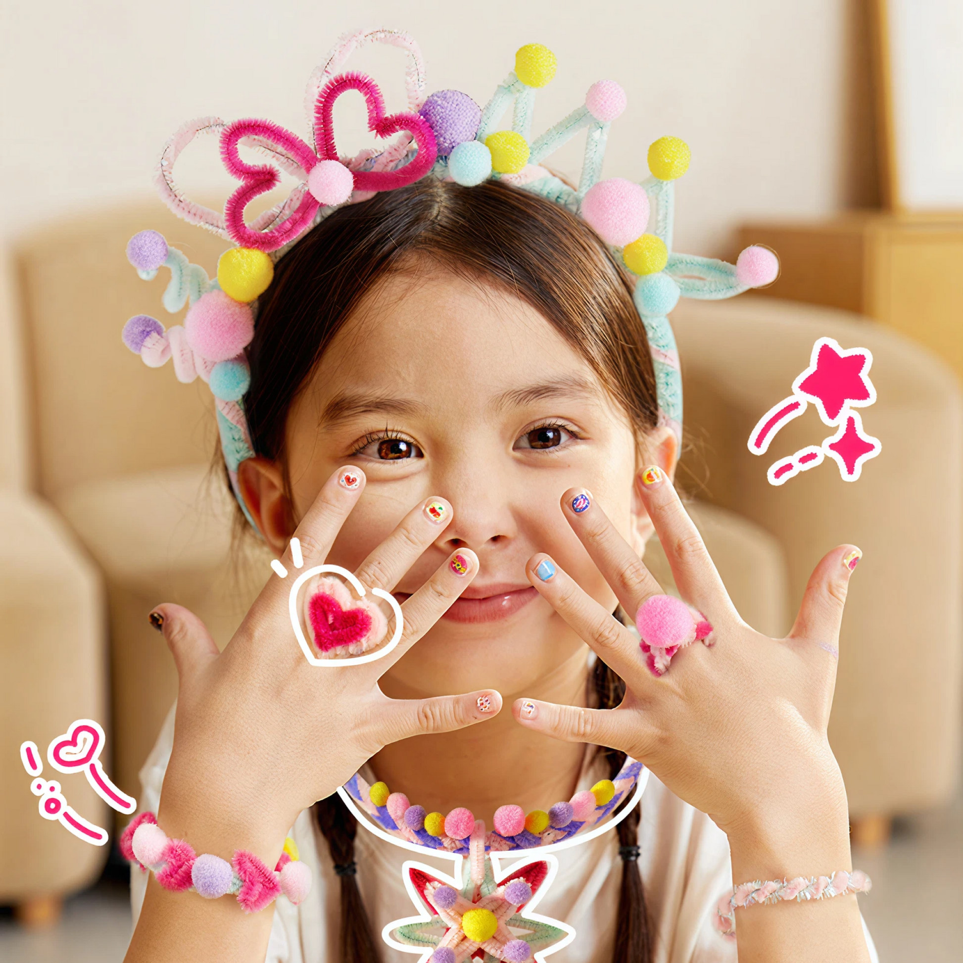 Chenille Stem Craft Collection – The Little Jewelry Designer — „პატარა სამკაულის დიზაინერის ნაკრები“