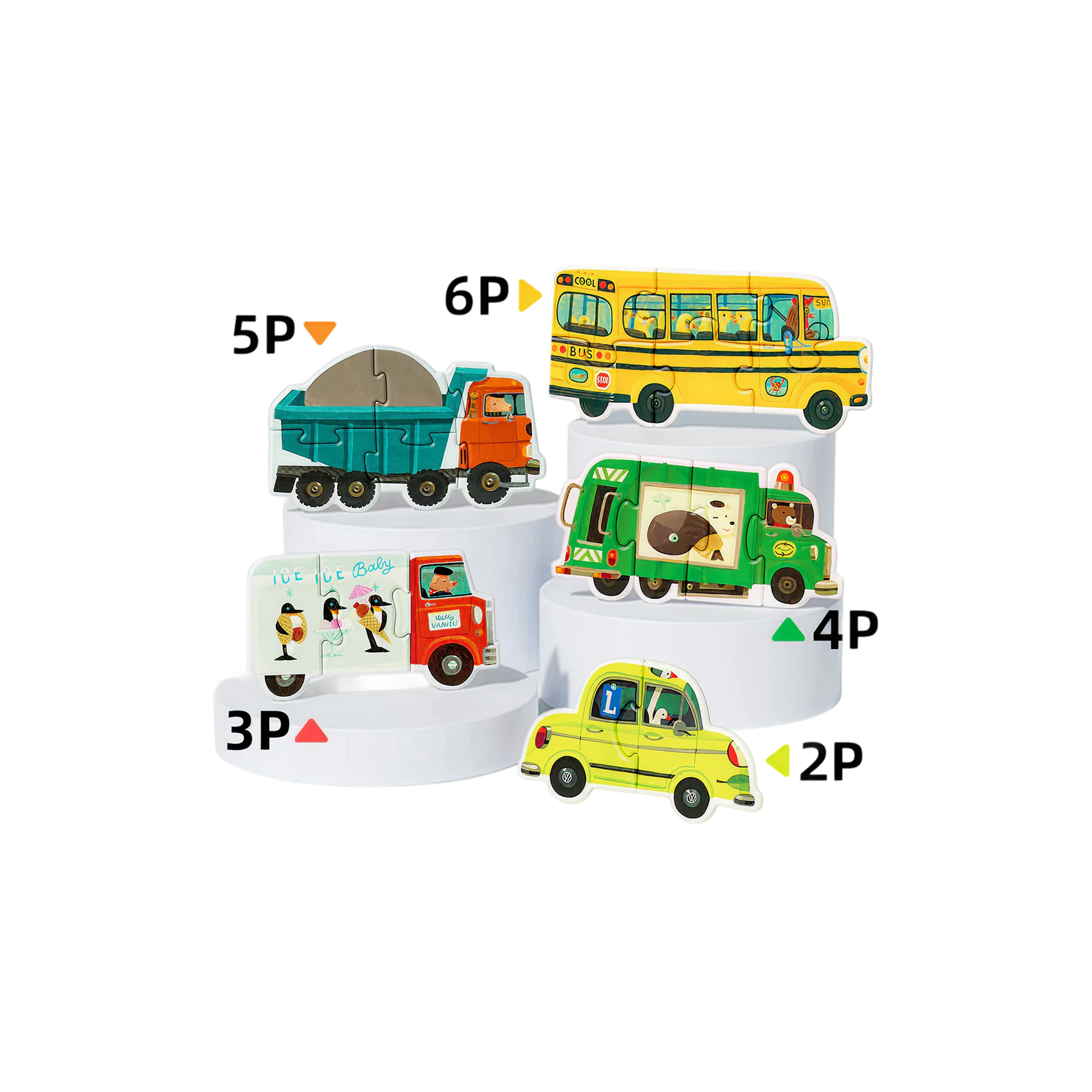 My First Artist Puzzle – Construction Vehicles — „პირველი არტ–ფაზლი: სამშენებლო მანქანები“