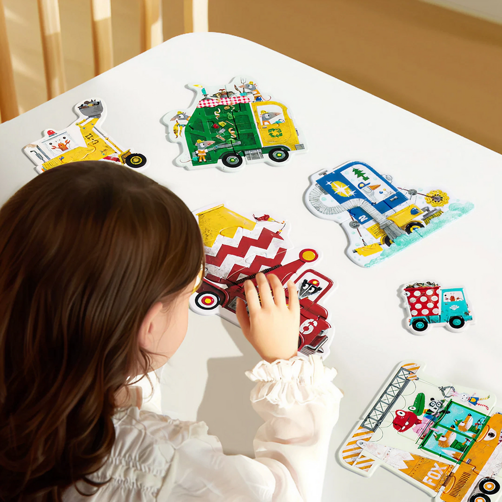My First Artist Puzzle – Construction Vehicles — „პირველი არტ–ფაზლი: სამშენებლო მანქანები“