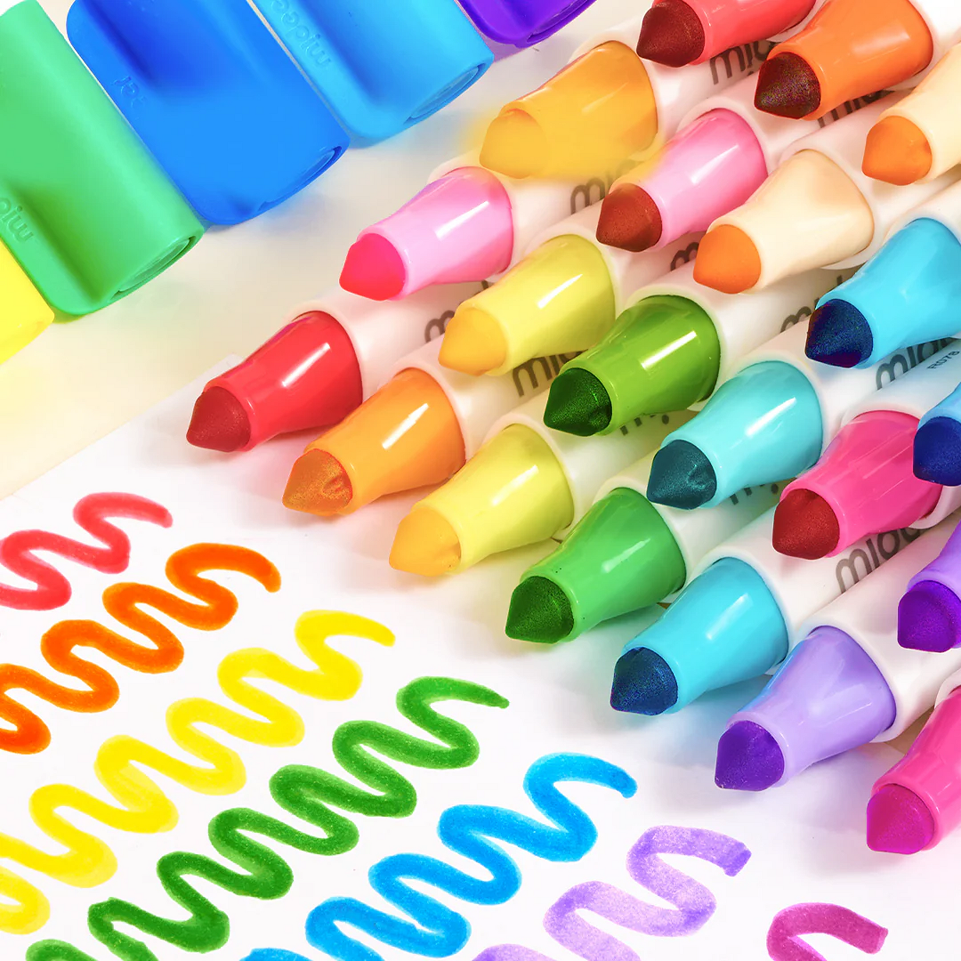 Large Fine-Tip Washable Marker – 24 Colors — „სარეცხი ფლომასტერები 24 ფერი“