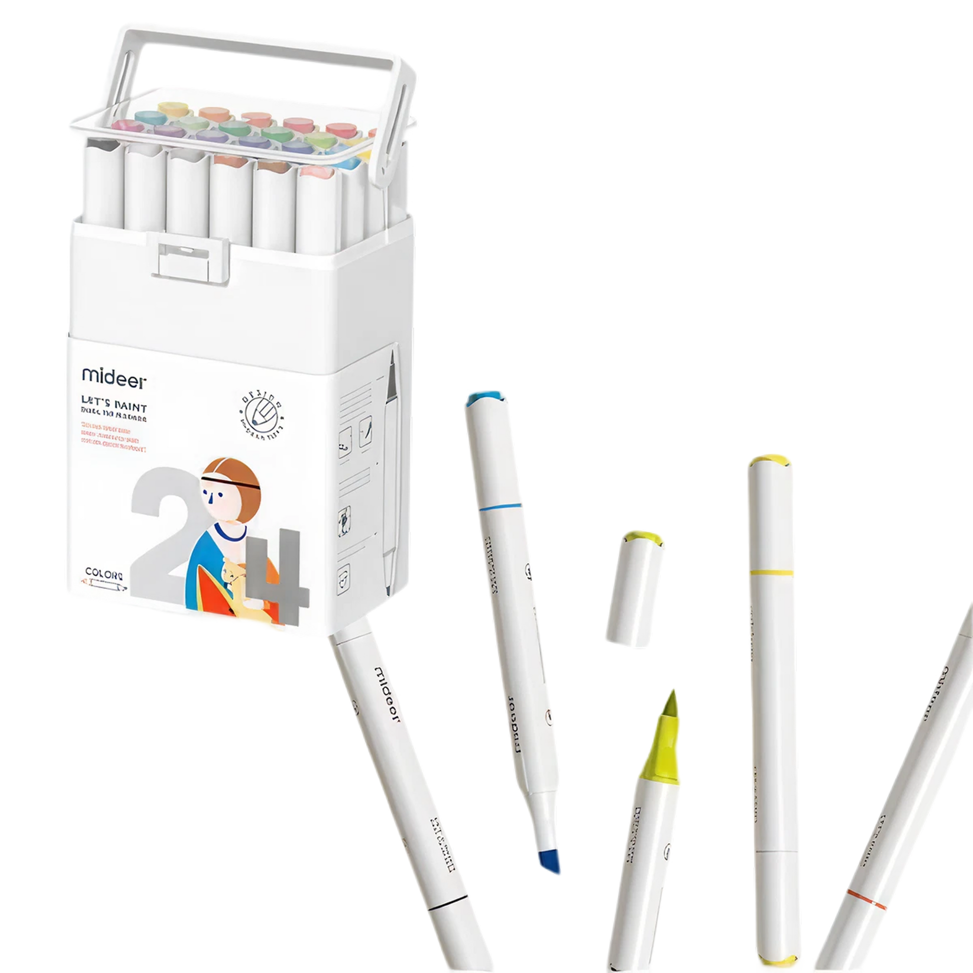 Dual Tip Markers – 24 Colors — „ორმხრივი ფლომასტერები 24 ფერი“
