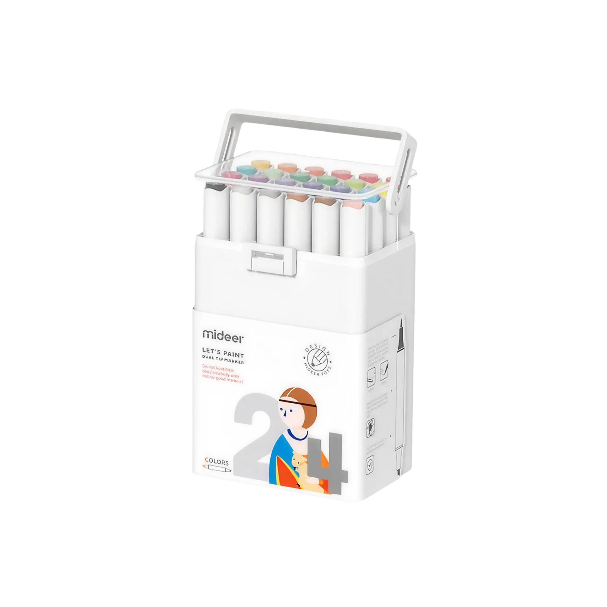 Dual Tip Markers – 24 Colors — „ორმხრივი ფლომასტერები 24 ფერი“