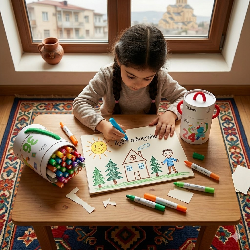 Silky Quick-dry Crayons – Colorful Bucket 24 Colors