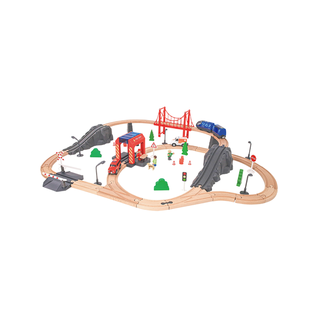 სახანძრო სამაშველო მატარებლის ნაკრები — Montessori სცენური სათამაშო