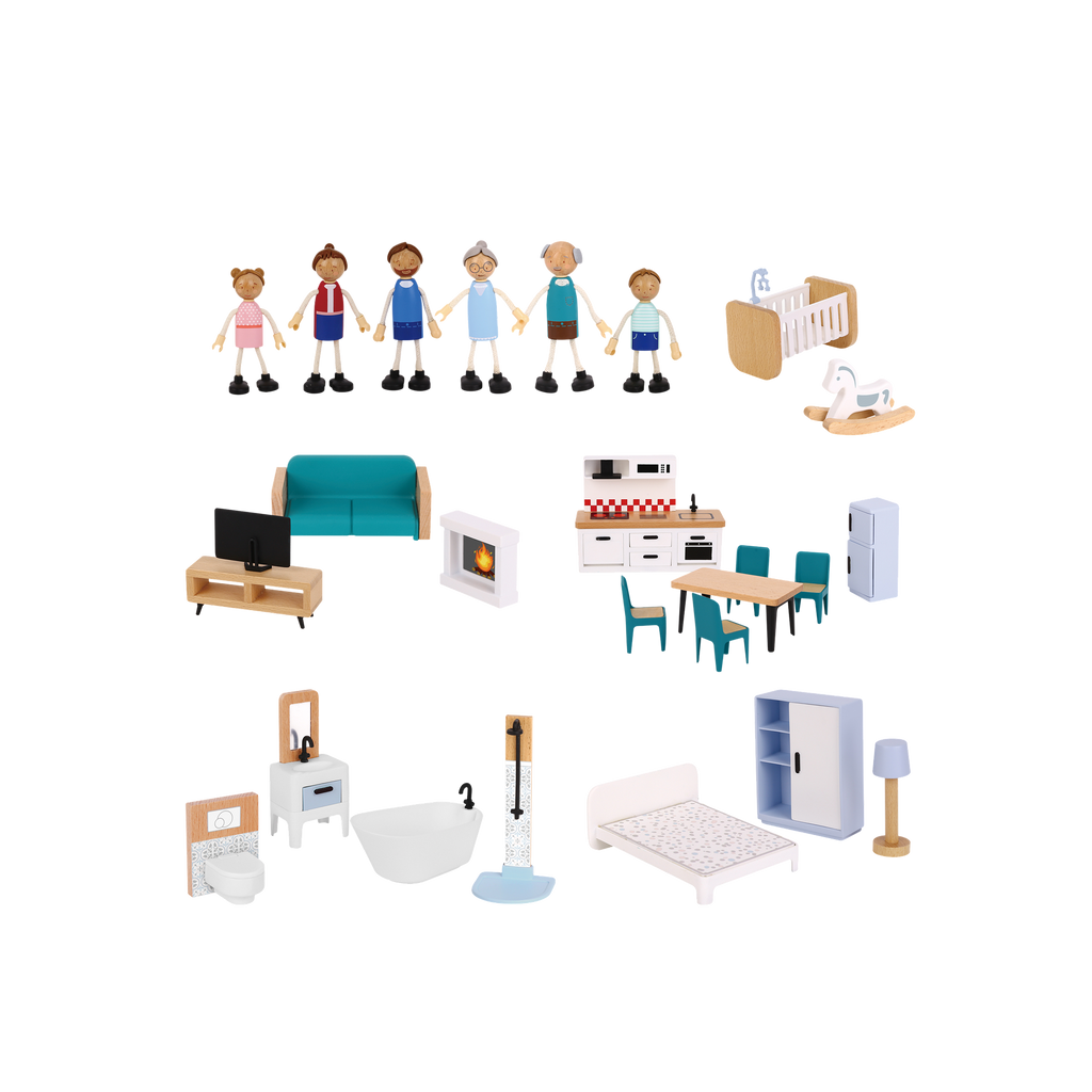 თოჯინების სახლი — Montessori სცენური სათამაშო