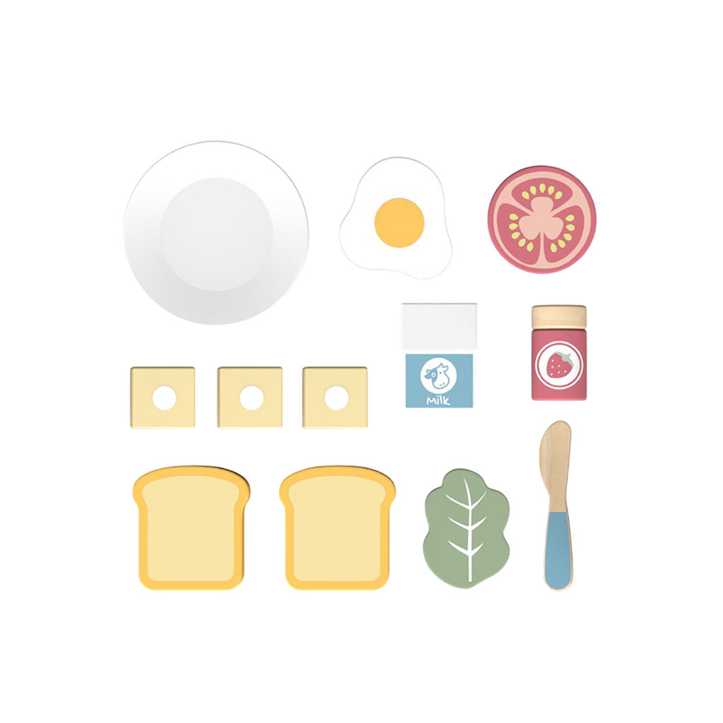 ტოსტერის ნაკრები — ხის როლური სათამაშო კომპლექტი