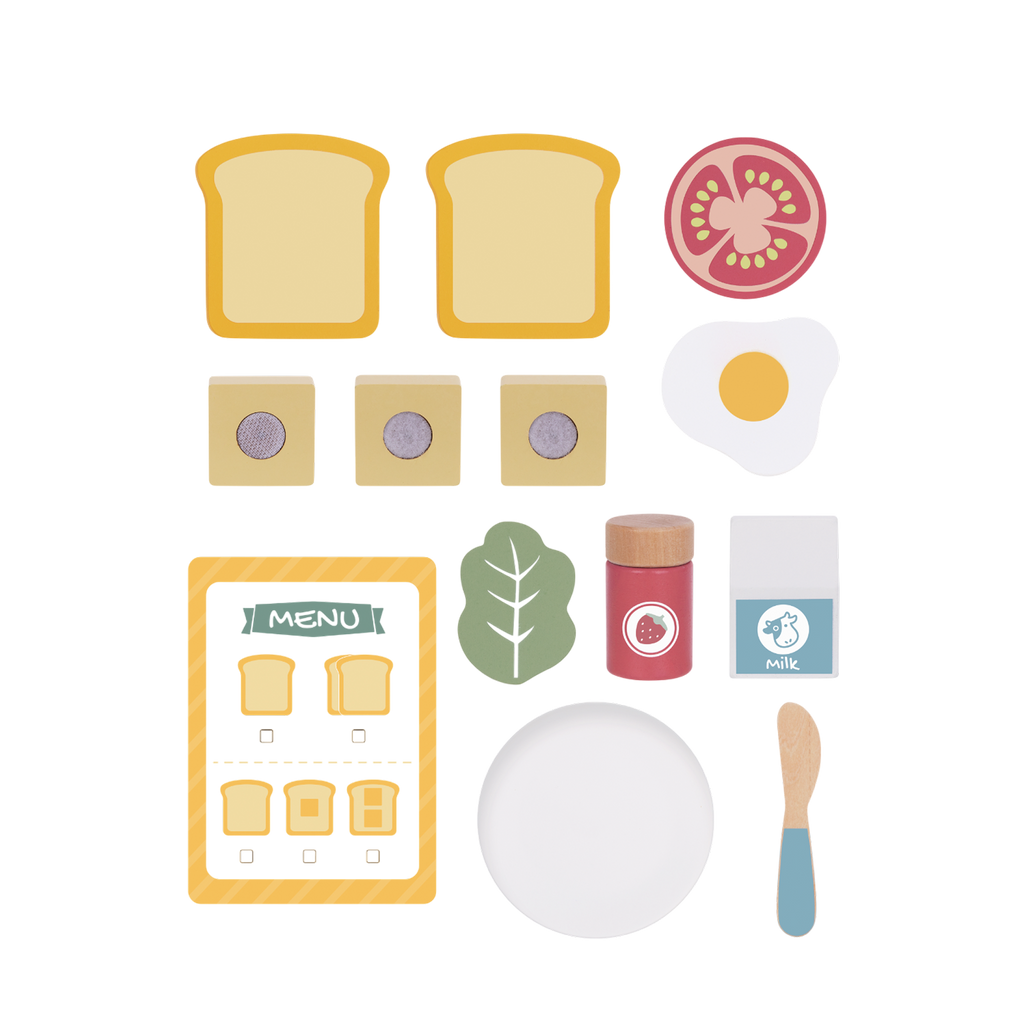 ტოსტერის ნაკრები — ხის როლური სათამაშო კომპლექტი