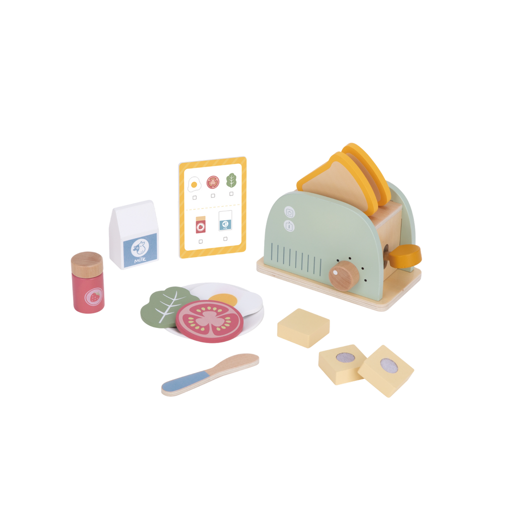 ტოსტერის ნაკრები — ხის როლური სათამაშო კომპლექტი