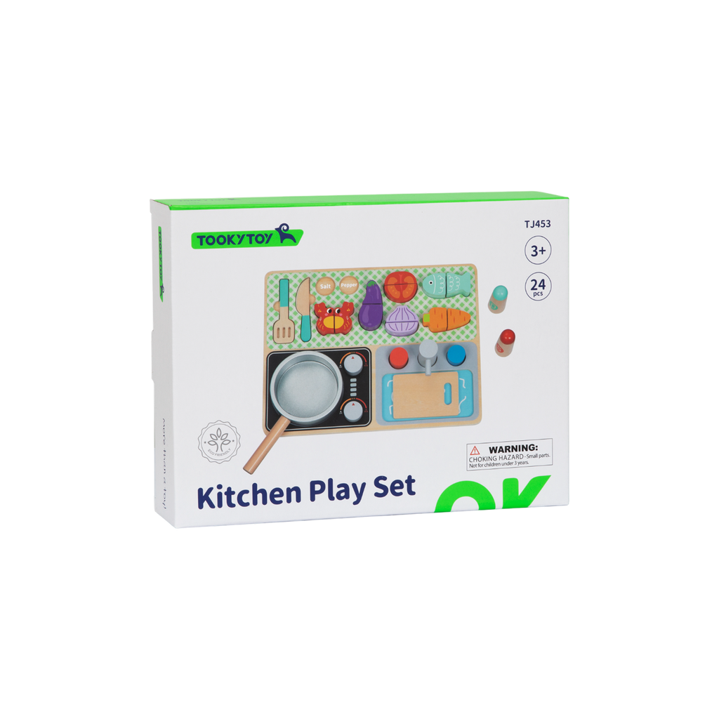 სამზარეულოს სათამაშო ნაკრები — ხის როლური კომპლექტი