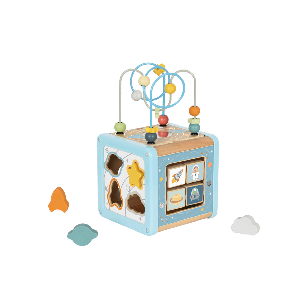 Wooden Multi-Activity Space Cube