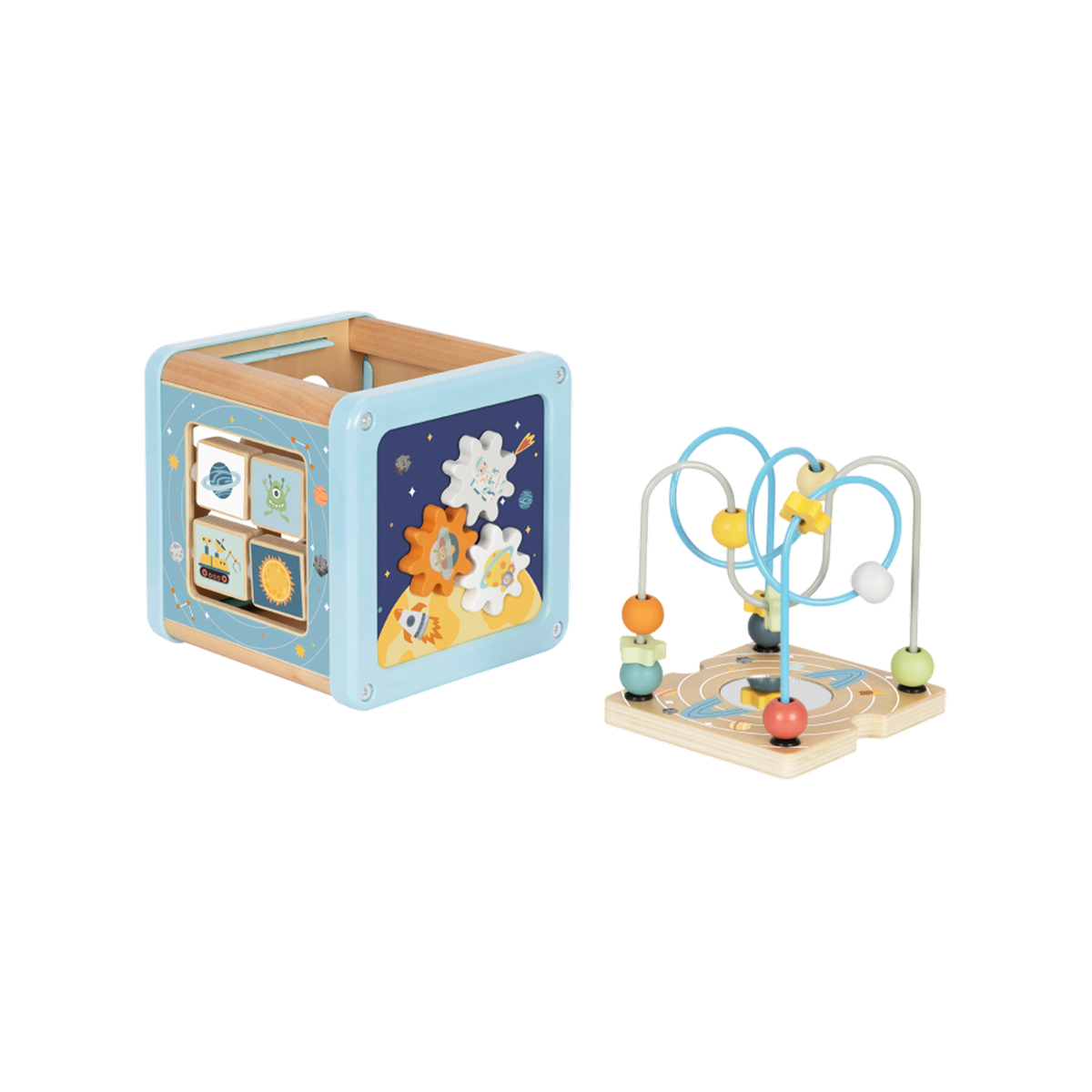 Wooden Multi-Activity Space Cube