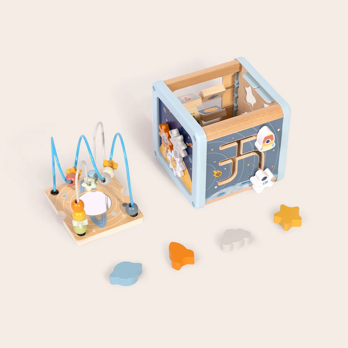Wooden Multi-Activity Space Cube