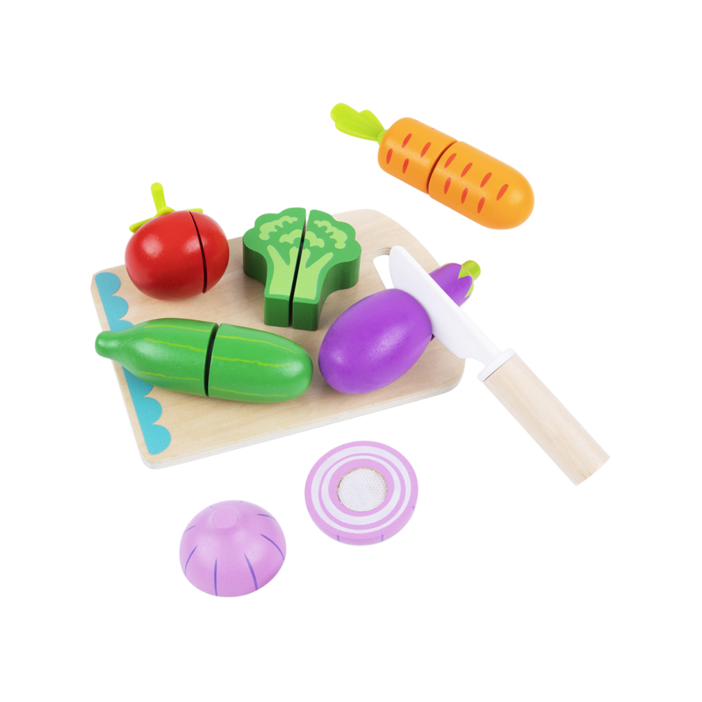 ბოსტნეულის საჭრელი – ხის როლური სათამაშო ნაკრები