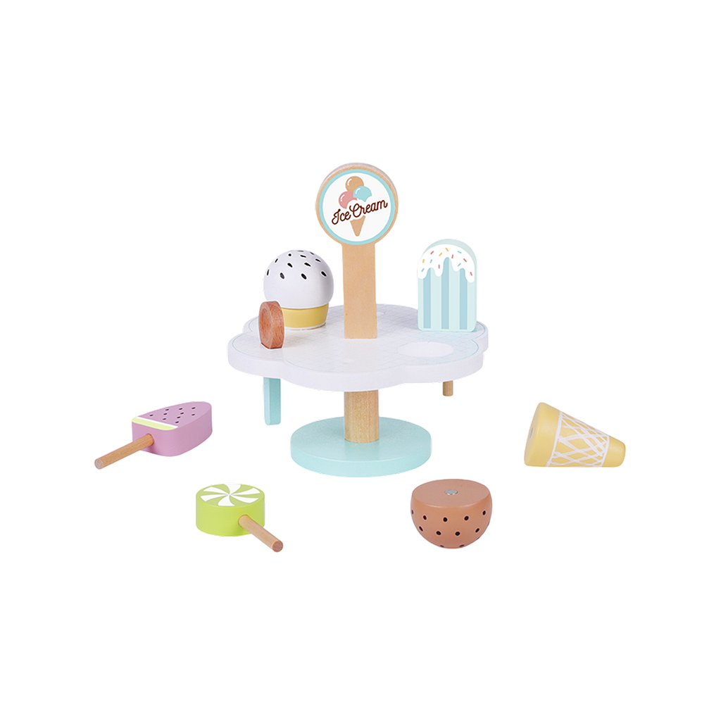 ნაყინის ნაკრები – ხის როლური სათამაშო კომპლექტი