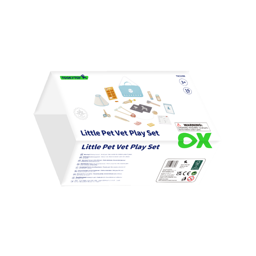 ვეტერინარის სათამაშო ნაკრები – ხის სცენური კომპლექტი