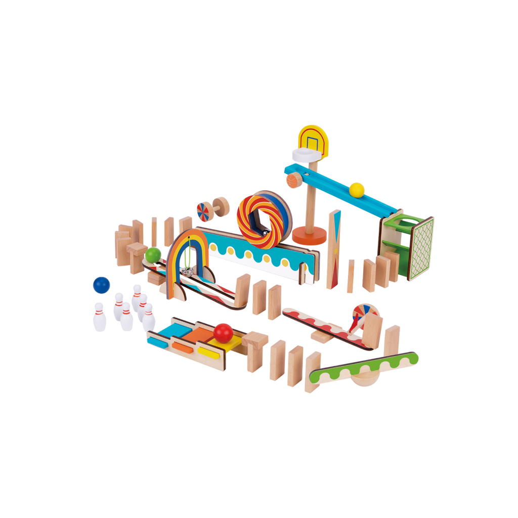 Domino Run – ხის საგანმანათლებლო კომპლექტი