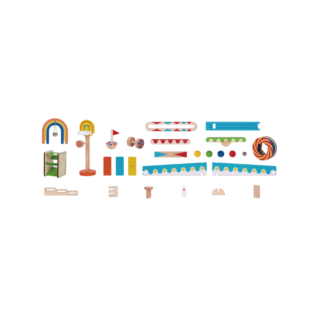 Domino Run – ხის საგანმანათლებლო კომპლექტი