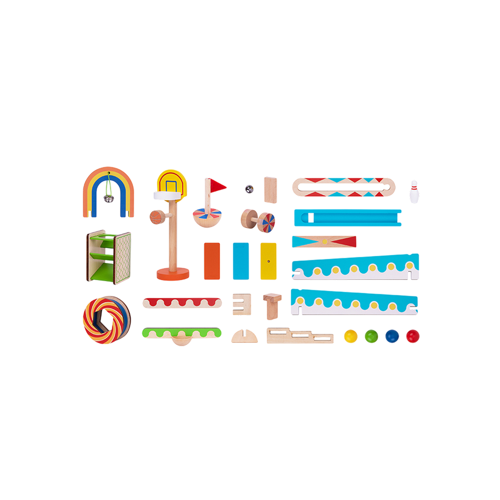 Domino Run – ხის საგანმანათლებლო კომპლექტი