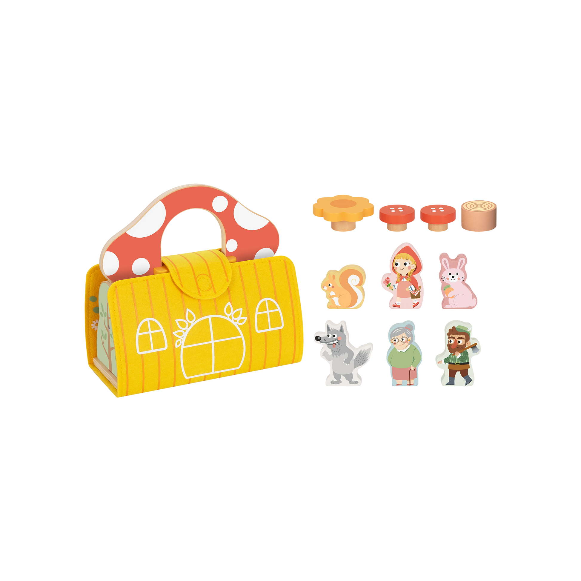 წითელქუდას სათამაშო ნაკრები — „ზღაპარი, რომელიც ბავშვმა თავად უნდა მოყვეს“