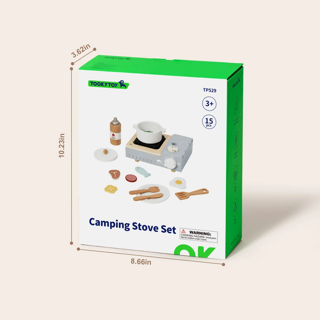 ხის პორტატული სათამაშო ქურა აქსესუარებით