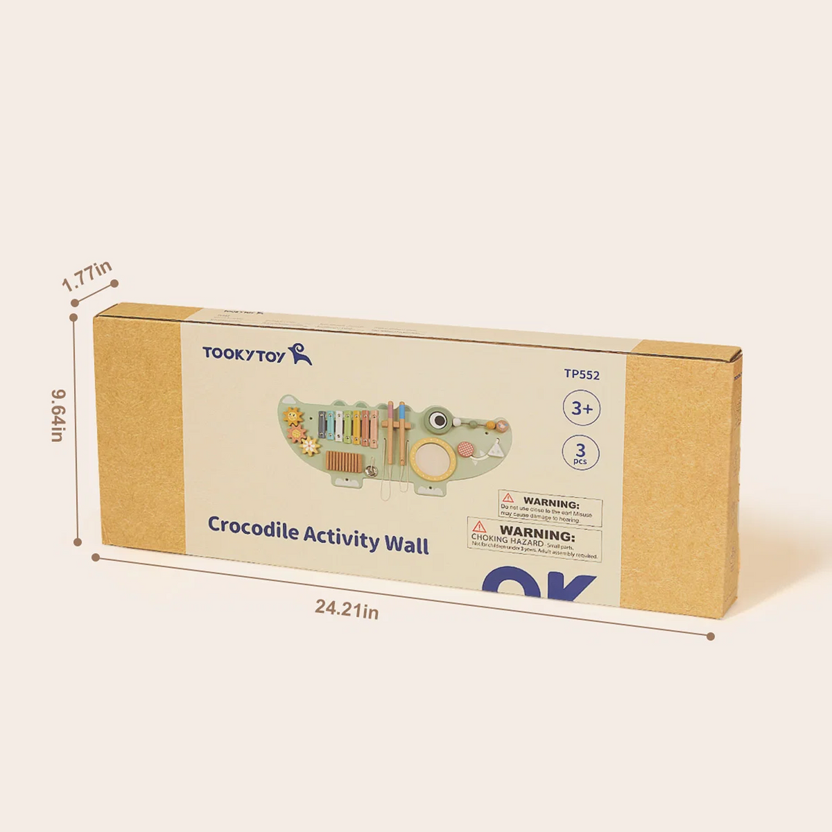 Wooden Crocodile Wall Activity Panel