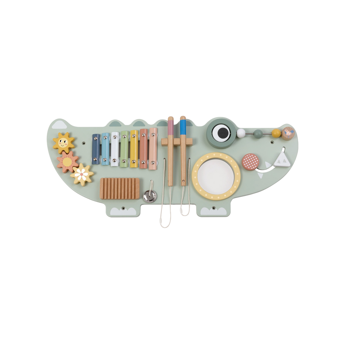 Wooden Crocodile Wall Activity Panel